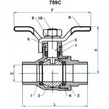 Matco Norca 759T01TLF - LEAD FREE 1/4'' IP BALL VALVE FULL PORT-600WOG