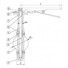 Matco Norca B6-LGL5 - 5'' CI BFV LUG/LEVER/DUCTILE DISC/BUNA SEAT/SS416 STEM