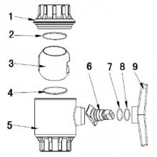 Matco Norca 770T10 - 3'' BALL VALVE-PVC-THD