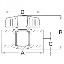 Matco Norca 770T03 - 1/2'' BALL VALVE-PVC-THD