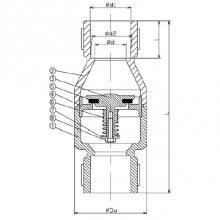 Matco Norca 523S04 - 3/4'' PVC CHECK VALVE-SLIP INLINE