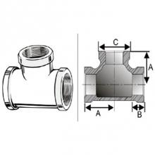 Matco Norca C-T02LF - 3/8 CHROME PLATED BRASS TEE