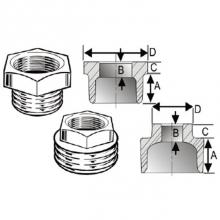 Matco Norca C-BU0403LF - 3/4 X 1/2 CHROME PLATED BRASS BUSHING