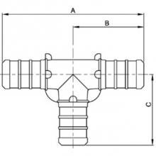 Matco Norca PPSUTR040304 - 3/4'' X 1/2'' X 3/4'' PEX TEE POLY PEX
