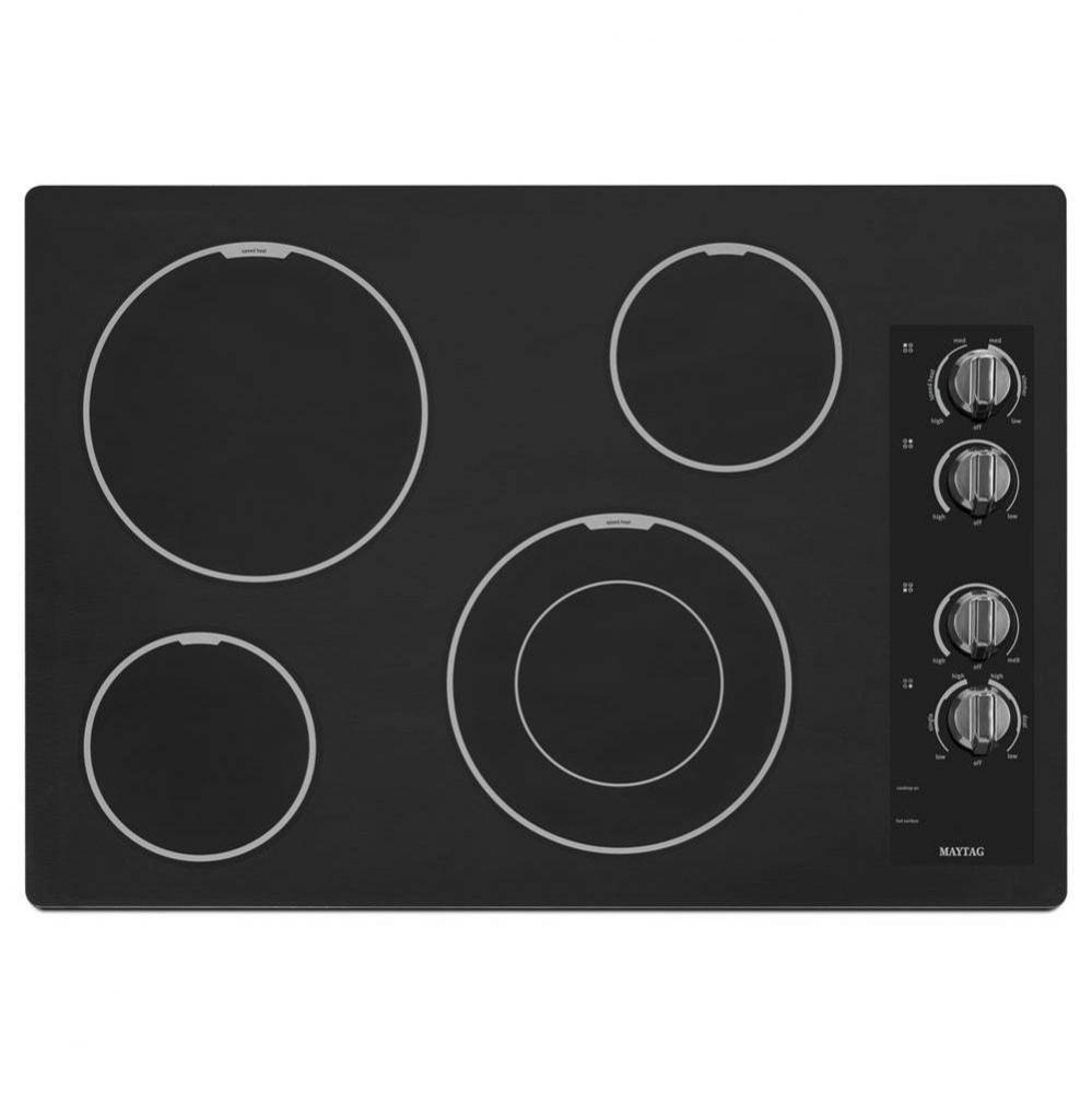 30-inch Wide Electric Cooktop with Speed Heat? Element