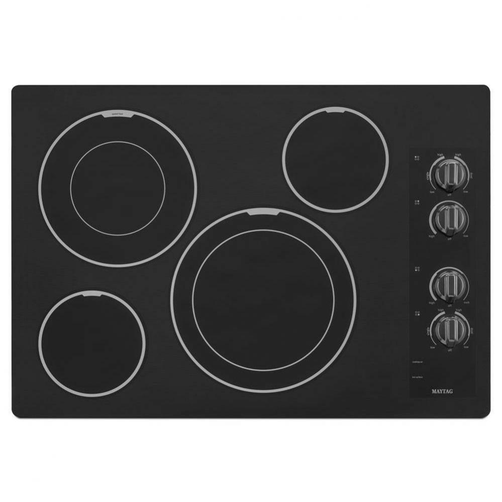 30-inch Wide Electric Cooktop with Two Dual-Choice? Elements
