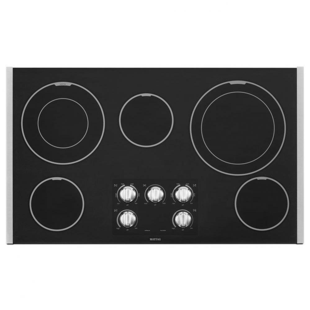 36-inch Wide Electric Cooktop with Dual-Choice? Elements