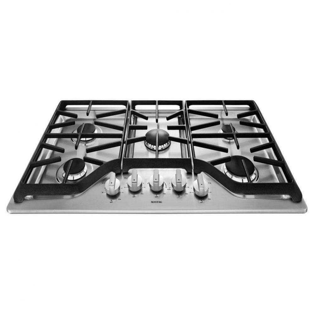 36-inch Wide Gas Cooktop with DuraGuard? Protective Finish