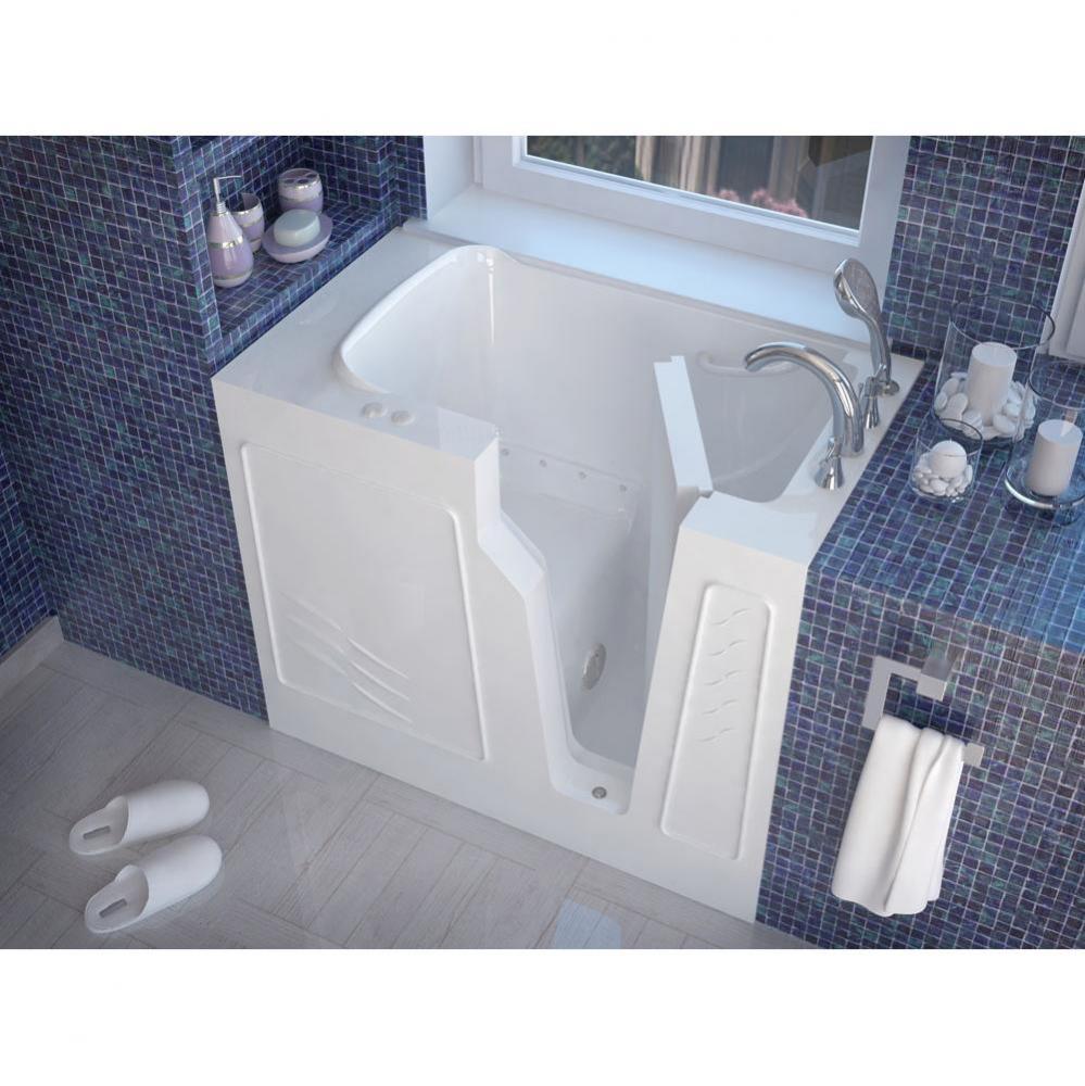 MediTub Walk-In 26 x 46 Right Drain White Air Jetted Walk-In Bathtub