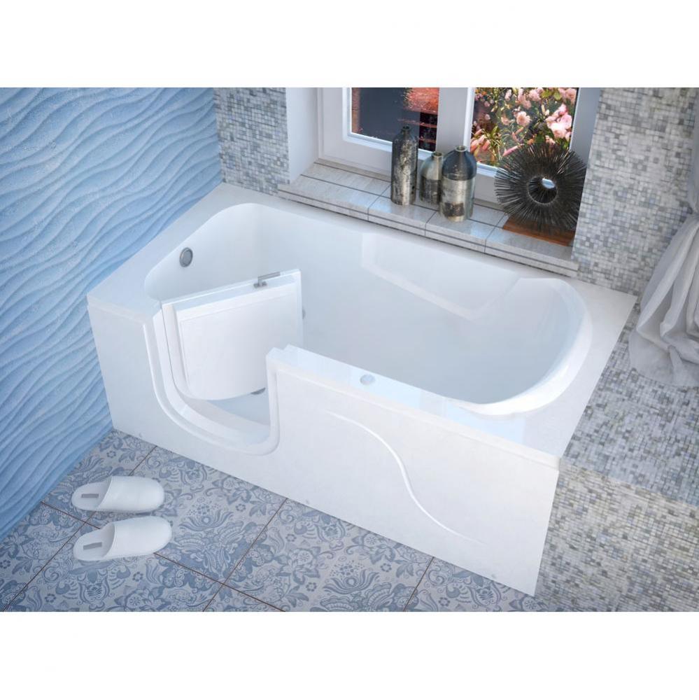 MediTub Step-In 30 x 60 Left Drain White Air Jetted Step-In Bathtub