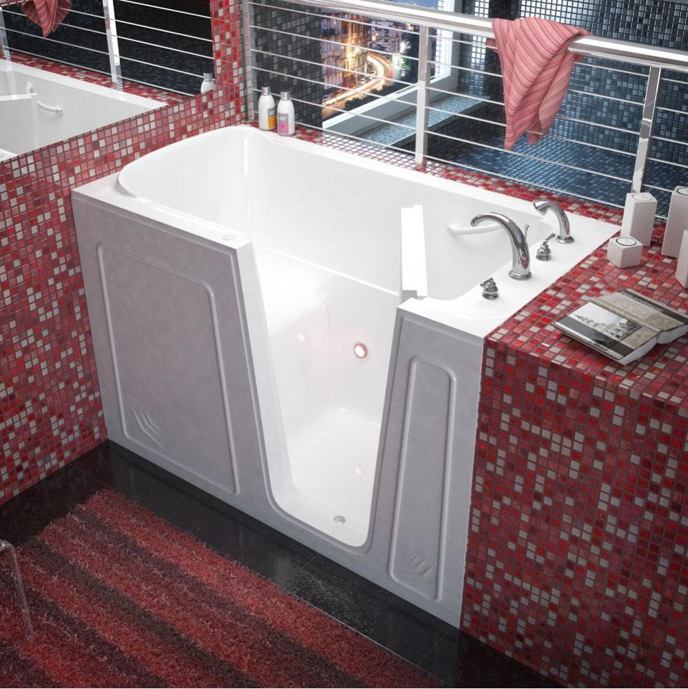 MediTub Walk-In 32 x 60 Right Drain White Soaking Walk-In Bathtub