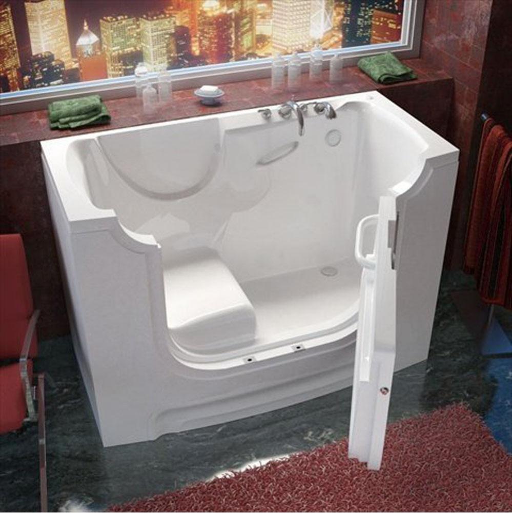 MediTub Wheel Chair Accessible 30 x 60 Right Drain White Soaking Wheelchair Accessible Bathtub