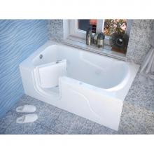 Meditub 3060SILWH - MediTub Step-In 30 x 60 Left Drain White Whirlpool Jetted Step-In Bathtub