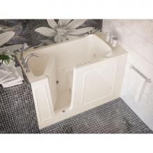 Meditub 3060WILBD - MediTub Walk-In 30 x 60 Left Drain Biscuit Whirlpool and Air Jetted Walk-In Bathtub