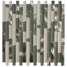 Merola Tile GVEMBMIXDAQ - G-277 Vetro Marmi Aqua Steel Mixed