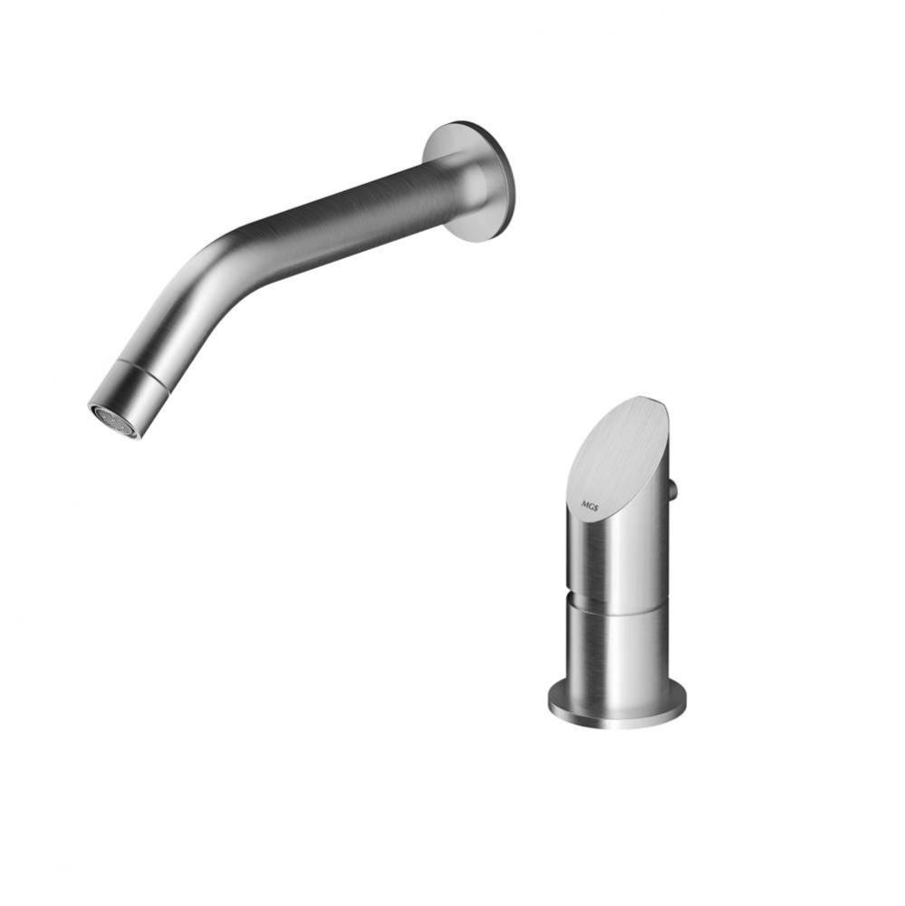 2 hole mixer - wall mounted spout - no waste - Matte