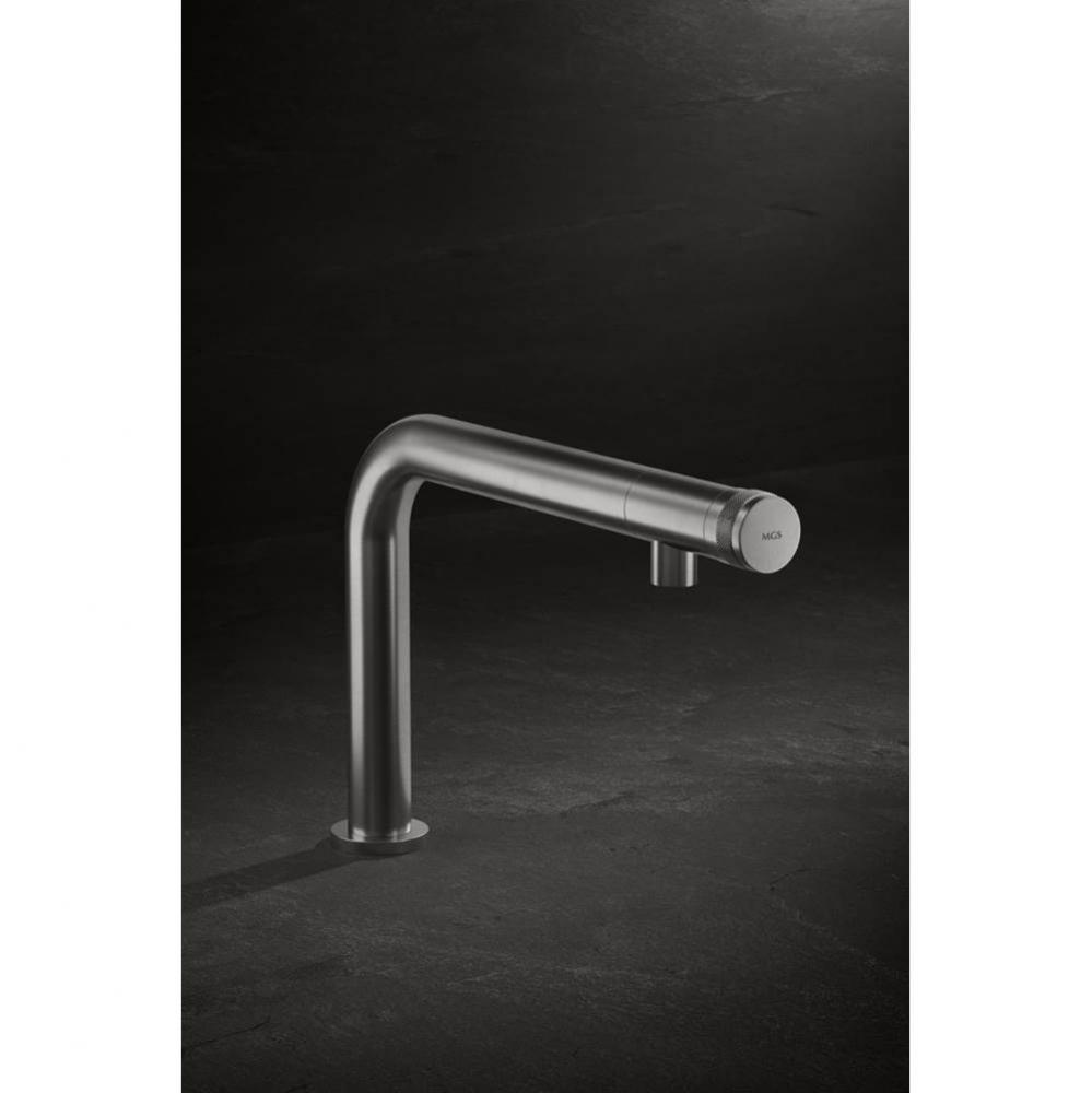 Single Lever Mixer - no waste - Polished Knurled handle