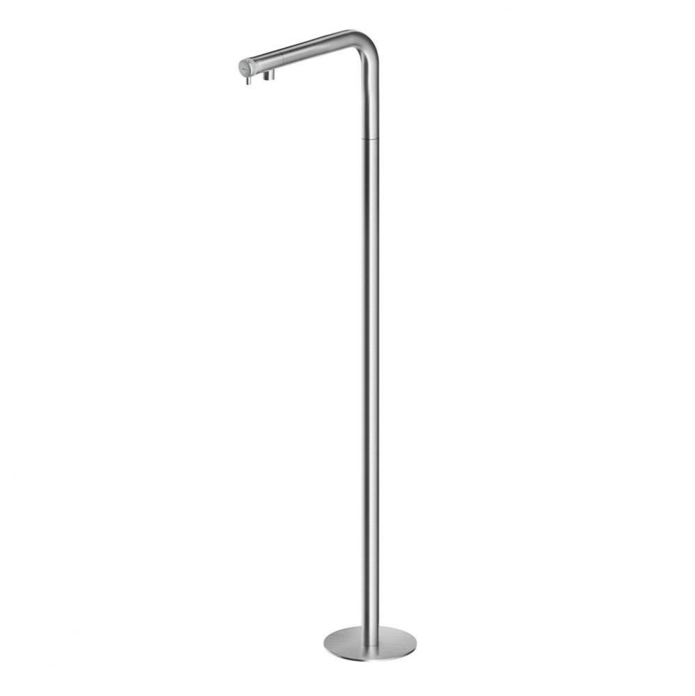 Floor Mounted single lever mixer - no waste - Matte Knurled handle