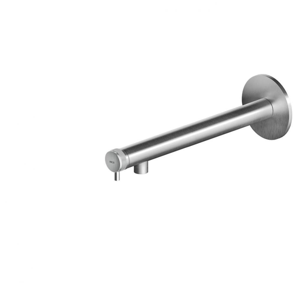 Single Lever Mixer wall mounted L310 - no waste  - Yellow Gold Matte (solo trim) Knurled handle