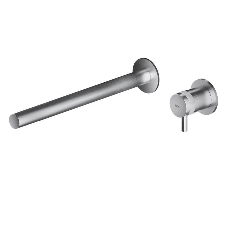 2 hole wall mounted mixer - no waste - Matte Knurled handle