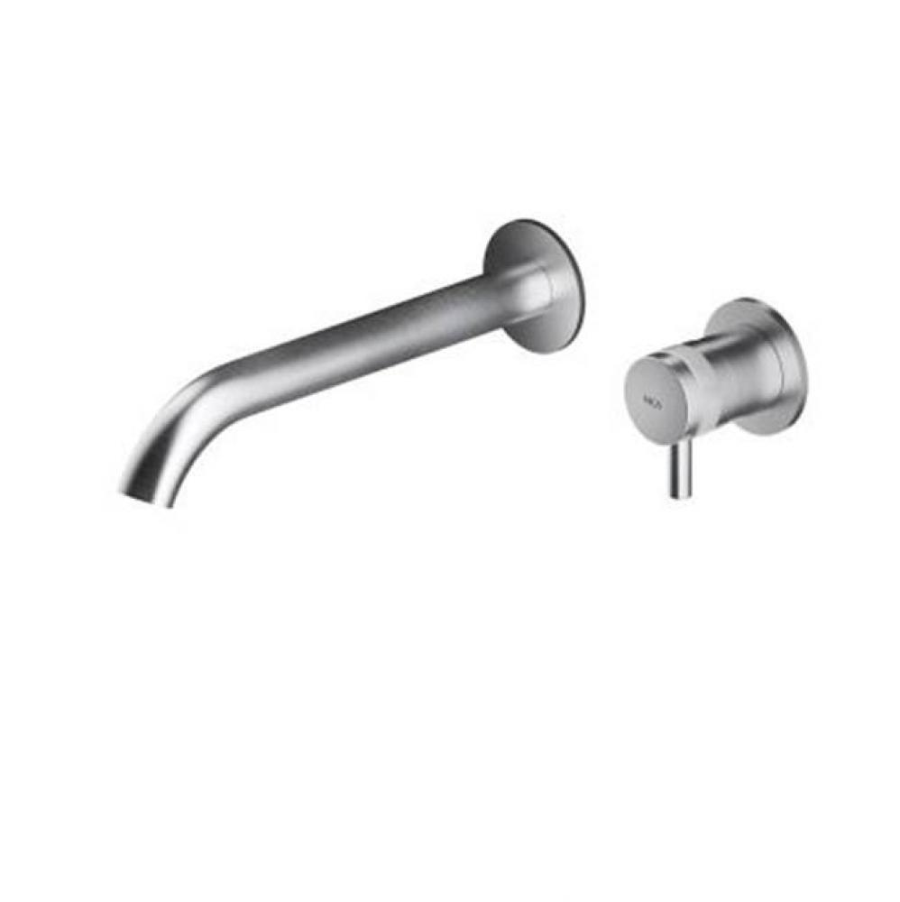 2 hole wall mounted mixer - NO waste - Matte Knurled handle