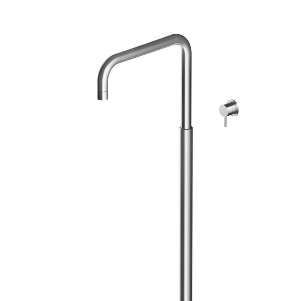 Basin Column SQ Spout - Wall single lever Mixer- no waste - Matte