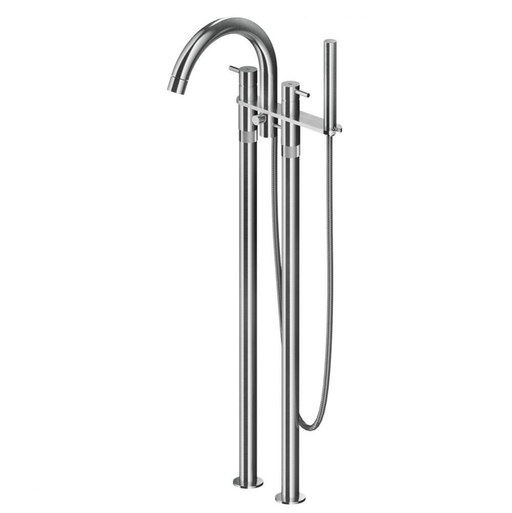 Bathub column with hand shower - 3/4 valves - Matte