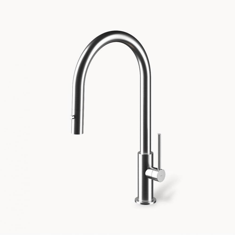 SPIN D Single-hole Stainless Steel Kitchen Faucet with Pull-down Dual spray