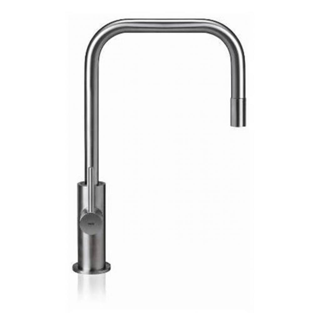 Single lever mixer with pull-out spout - Matte, Knurled Handle
