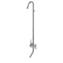 MGS CB402-M - Thermostatic Shower column with tub filler and shower head - Matte