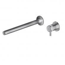 MGS ER288T-M - 2 hole wall mounted mixer - no waste - Matte Knurled handle