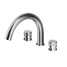 MGS ER512-M - 3 hole tub filler 3/4'' valves - deck mounted - Matte