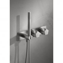 MGS PE455-M - Therm. Shower Mixer - incl. hand shower - 2 knobs: temp. + 2 way vol. control  - Matte
