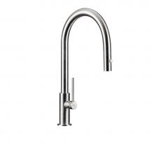 MGS SPINDN-MT K - Single lever mixer with dual spray outlet - Matte - PVD Titanium Knurled handle