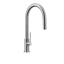 MGS SPIN DN-M K - Single Hole Pull Out Kitchen Faucet with Dual Spray SS Toggle Button - Matte, Knurled Handle