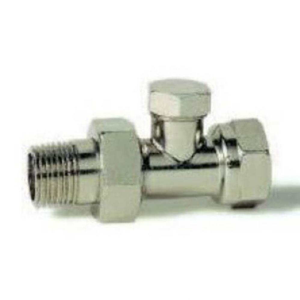 1/2'' Manual Straight Radiator Valve with Screw Stop ''Stock Item''