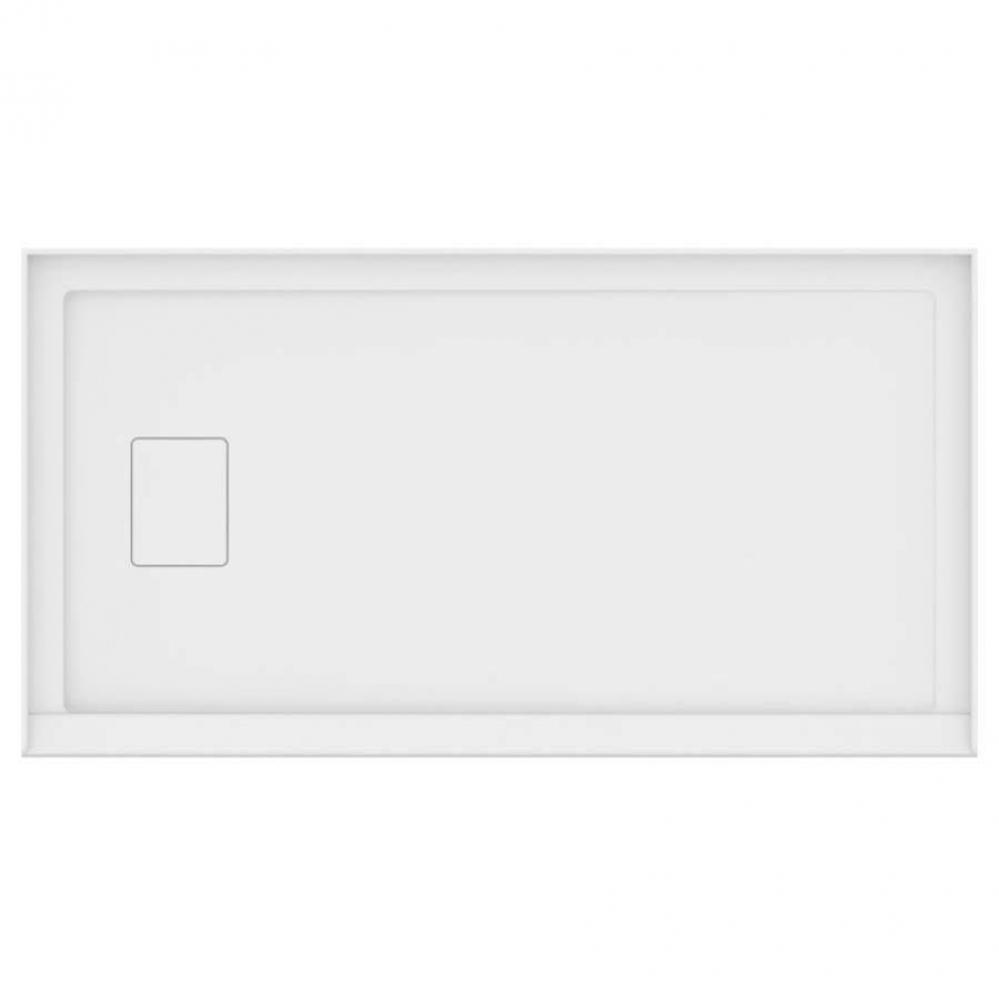 ROUGE shower base 32X60, Left Drain, with tiling flange 3 sides, 60'' Opening, White