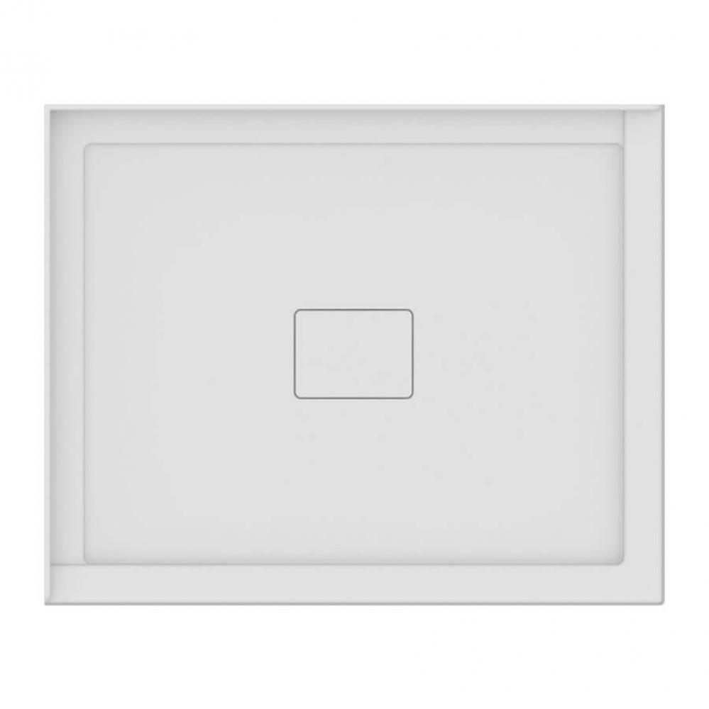 ROUGE shower base 34x42, Central Drain, with Right tiling flange 2 sides, 42'' Opening,