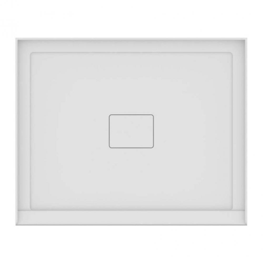 ROUGE shower base 34x42, Central Drain, with tiling flange 3 sides, 42'' Opening, White