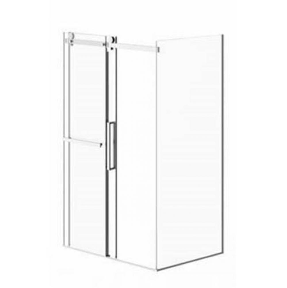 EXALT 3248 sliding shower door, Black/Clear