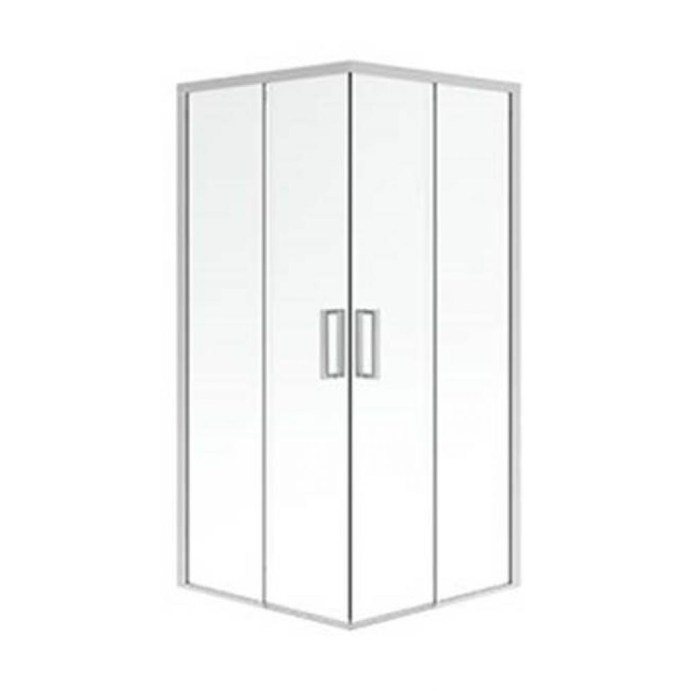 SELLA 3636 6mm sliding shower door, Chrome/Clear