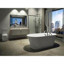 Neptune Rouge 15.23512.000020.10 - Freestanding One Piece BADEN 32x60, Mass-Air, with Chrome Drain, White
