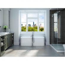 Neptune Rouge 16.23112.0000.10 - Freestanding One Piece BELGRADE 32x60, with Chrome Drain and Removable Overflow cover, White