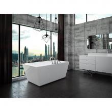 Neptune Rouge 15.21812.000015.10 - Freestanding One Piece AMAZE 32x60, Rectangle, Rouge-Air, Chrome Drain, White