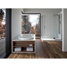 Neptune Rouge 10.22222.0000.10 - BERLIN bathtub 32x66, with Chrome Drain and Removable Overflow cover, White