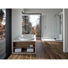 Neptune Rouge 10.22212.0000.10 - BERLIN bathtub 32x60, with Chrome Drain and Removable Overflow cover, White