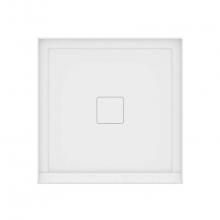 Neptune Rouge 21.16636.3070.10 - ROUGE shower base 36x36, Central Drain, with tiling flange 3 sides, White