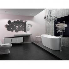 Neptune Rouge 15.20122.000015.10 - Freestanding One Piece PARIS 32x66, Rouge-Air, Chrome Drain, White