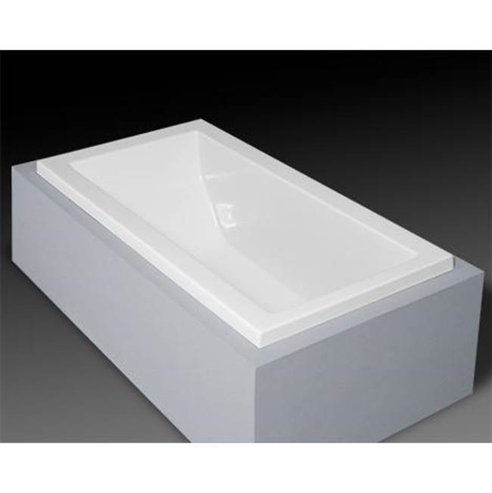 60'' x 32'' x 18.25''/White, Gelcoat / Minimalist - Bath / End Drain