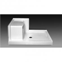 Oasis SB-4836RS WHT ABF - G 48X36 CDrn RSeat Shower Pan